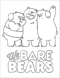 Grizz, panda and polar bear are three . We Bare Bears Free Coloring Pages Coloringbay