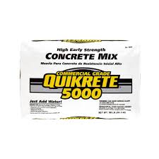 Concrete mix can be used for building or repairing foundation walls, sidewalks, curbs, steps and ramps and for setting posts. Quikrete 80 Lb High Early Strength Concrete Mix 100700 The Home Depot