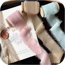 Amazon.co.jp: kawayi-peach 3rollz/set style handmade chiffon frayed edge  silk ribbon wedding bouquet streamers photo styling, gift wrapping-set 18 :  Hobbies