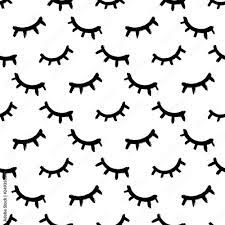 Seamless pattern with eyelashes isolated on white background. Cute lashes  vector wallpaper. Stock Vector | Adobe Stock