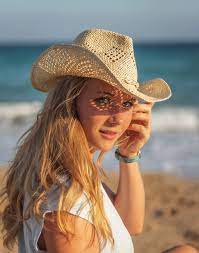 Emmalouise Emma Louise Desplancke Blonde Girl With Hat Cowboy Hats Cowboy