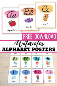 Alphabet posters are probably one of the most underrated items in a preschool classroom. Free Alphabet Posters Watercolor Classroom Decor Ideas Preschool Classroom Decor Kindergarten Classroom Decor Watercolor Classroom