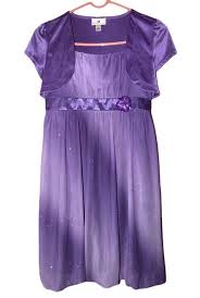 Iz Byer California Purple Bubble Hem Dress Mesh Glitter