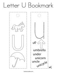 Today let's learn the letter u, here are some free printable letter u coloring pages for kids to print and color, including umbrella, unicorn, ufo, urchin, and more. Letter U Bookmark Coloring Page Twisty Noodle