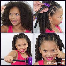 Create Beautiful Spiral Curls Without Heat With These New Tools From Cwk Girls Check Out Th Biracial Hair Care Kids Braided Hairstyles Little Girl Hairstyles