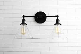 Industrial Vanity Vanity Light Hardwired Light Bathroom Light Articulating Lights Farmhouse Light Light Fixture Model No 1464 Vanity Lighting Industrial Vanity Glass Lamp Shade