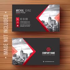 Black And Red Business Cards Template Chernaya Vizitka S Krasnymi Detalyami Business Card Mock Up Business Cards Creative Templates Free Business Card Mockup