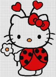 hello kitty ladybug chart graph and row by row written instructions 07