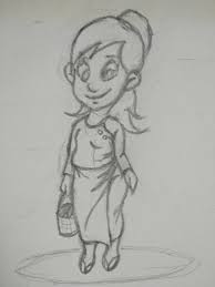 Cute and lovely cartoon teacher with a book pointing on a chalk hand drawn english alphabet, isolated on a white background. Myanmar Teacher Girl Cartoon Peakd