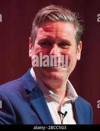Labour leader Sir Keir Starmer, meets Shannon Ryan and Ben Mather, and  their new born baby named Harlyn, during a visit to Kings Mill Hospital in  Sutton-in-Ashfield, in the East Midlands, as