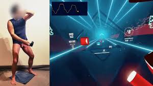 Expert Beat Saber player enjoying a remote-controlled vibrator for extra VR  immersion