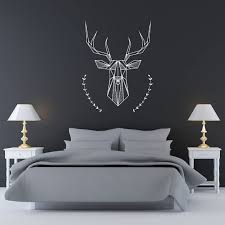 Bedroom Wall Decal Geometric Deer And Antlers Wall Decals For Bedroom Bedroom Wall Geometric Deer