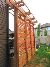 These temperature dropping screen mesh covers. Cedar Planters With Privacy Screen And Pergola American Craftsman Terrasse Edmonton Von Edmonton Custom Decks Houzz