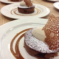 Chocolate Molten Cake With A Pretzel Crust Guiness Ice Cream And Beer Caramel Baking Baking Recipes Lava Cakes