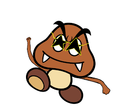 Improving Goomba day 1: hands + star glasses + smile (there was so many  ideas so i combined 3) : r/Mario