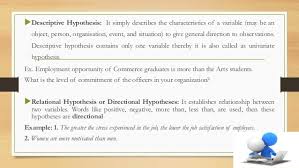 Business Research Methods Hypothesis
