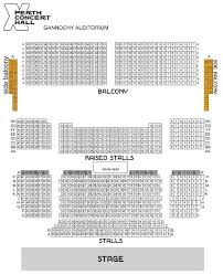 Perth Concert Hall Seating Plan