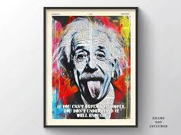 Buy Albert Einstein Famous Quote, Einstein Poster Wall Art Stencil  Physicist Home Decor Philosopher Gift for Him Inspirational Print  Educational Online in India