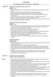 It is offered by a number of colleges in multiple states. Applied Scientist Resume Samples Velvet Jobs