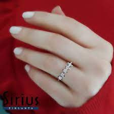 0 40 karat pirlanta 5 tas yuzuk yuzuk moda taki alyans