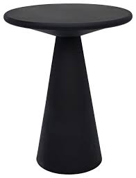 First you'll want to flip over both pedestals. 19 5 T Set Of 2 Joshua Side Table Tapered Base Round Top Modern Black Metal Transitional Side Tables And End Tables By Noble Origins Home Houzz