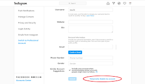 Go to your profile and click edit profile. How To Delete Or Deactivate Your Instagram Account Code Exercise