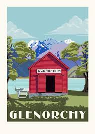 Das vereinigte königreich besteht aus vier teilen: Glenorchy Reise Poster Etsy Grossbritannien Neuseeland Poster