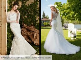 L'une des robes de mariée les plus célèbres de tous les temps est la création en dentelle, taffetas et soie ivoire que les créateurs mari et femme david et elizabeth emanuel ont créée pour lady diana spencer. Photos 50 Robes De Mariee Sirene Pour Etre La Plus Belle Le Jour J Femme Actuelle Le Mag