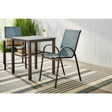 Hampton Bay Mix And Match Stack Sling Balcony Height Outdoor Patio Dining Chair In Conley Denim Blue Fcs In 2020 Patio Dining Chairs Patio Dining Outdoor Dining Chairs