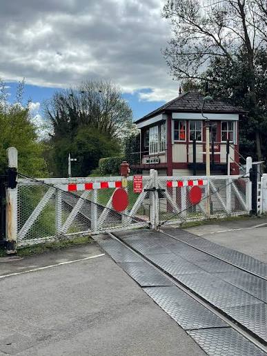 The signal box and level crossing at Church Lane, near Matlock, Derbyshire, in England. #trains #steamlocomotive #heritagerailway #railway #railwayhistory #fblifestyle