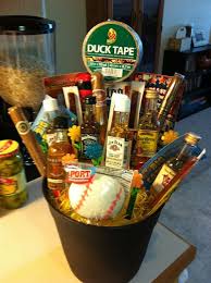 The Man Bouquet I Made For My Hubby For Our 1st Anniversary That Was Inspired By Pinterest It Includes Various Bottles Man Bouquet Valentines Homemade Gifts