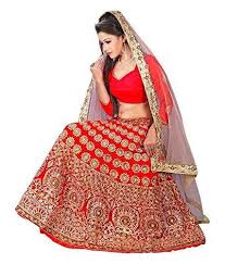 Bridal Lehenga Choli With Heavy Work By Apnisha Amazon In Clothing Accessories Bridal Lehenga Choli Bridal Lehenga Bridal Lehenga Red