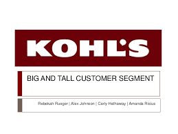 Kohls Big And Tall Marketing Proposal