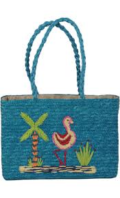 King Louie Straw Bag Flamingo Accessoires