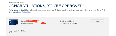 Its biggest flaw is the deferred interest clause in its financing plans. Bestbuy Visa Platinum Approval Great Sl Time To Myfico Forums 5291496