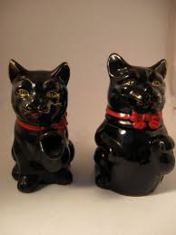 Black And White Cat Salt And Pepper Shakers Vintage 1950 Redware Shafford Black Cat Cream Sugar Wales China Made In Japan Cream And Sugar Black Cat Cat Teapot