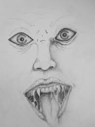 Creepy faces, Face drawing, Scary faces