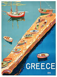 Travel Art Greece Print Poster Greek Vintage Home Decor Xr80 Retro Travel Poster Vintage Travel Posters Travel Posters