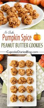 No Bake Pumpkin Spice Peanut Butter Cookies Recipe Peanut Butter Cookies Baked Pumpkin Food Recipes