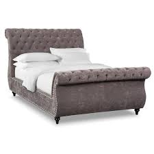Shop sleigh beds from ashley furniture homestore. Charcoal Velvet Queen Tufted Bed