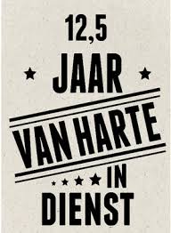 Kaarten 12 5 Jaar In Dienst Greetz