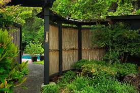 Asian Landscape Yard With Japanese Style Fence Bamboo Habitat Japanese Garden Design Japanese Gardens Design Ideas Asian Landscape