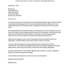 You may not be able to verbalize exactly what you like a. Cover Letter Example With Salary Requirements