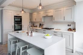 If you like the idea of mixing metals but aren't sure where to. Lochanna Kitchens On Twitter How Fantastic Does Our Grained Shaker Dove Grey Look In This Kitchen Recently Completed By Sheratoninterio The Antique Copper Style Handles Set Off The Door Perfectly And