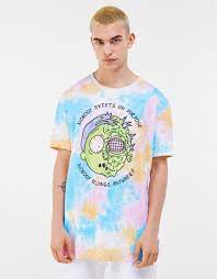 Rick and morty doodle long sleeve shirt mens black. Tie Dye Shirt Rick Morty Herren Bershka