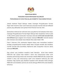 Explore tweets of jabatan mufti negeri selangor @muftiselangor on twitter. Kenyataan Media Jabatan Kesihatan Negeri Selangor Facebook