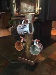 Coffee Mug Stand Mug Tree Mug Stand Cup Holder Cup Stand Etsy Rustic Mugs Western Decor Coffee Mug Holder