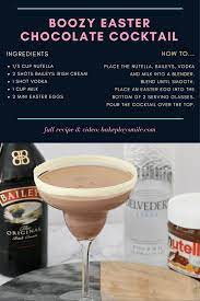 Boozy Chocolate Easter Cocktail Recipe Chocolate Cocktails Easter Drink Easter Cocktails