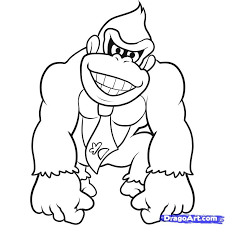 Video games characters coloring pages discover coloring pages inspired by the most famous video games , like minecraft, angry birds, zelda, sonic, mario. How To Draw Donkey Kong Step By Step Video Game Characters Pop Coloring Library