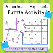 New daily puzzles each and every day! Exponents Puzzle 8 Ee 1 Exponents Free Math Lessons Teaching Exponents